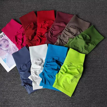 High-Waist Yoga Shorts for Women – Butt Lift Fitness Shorts