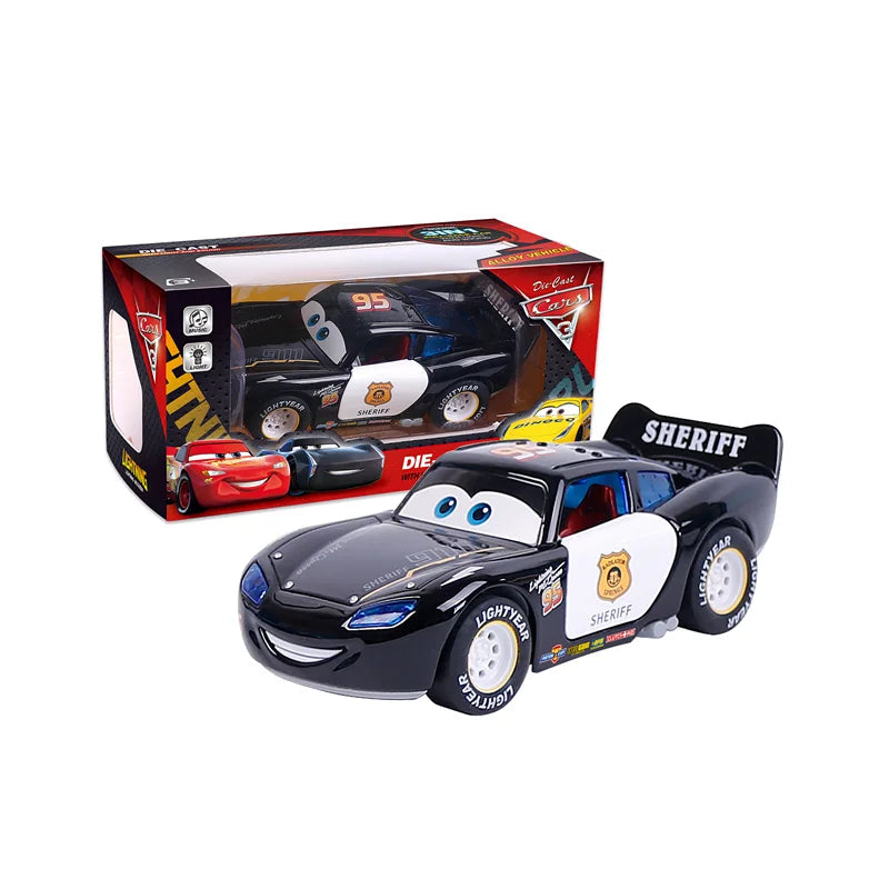 Disney Pixar Cars Lightning McQueen Diecast Pull Back Toy with Lights