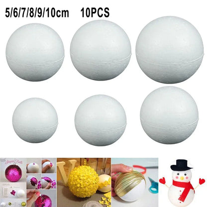 Polystyrene Foam Balls 10pcs DIY Craft Party Decoration