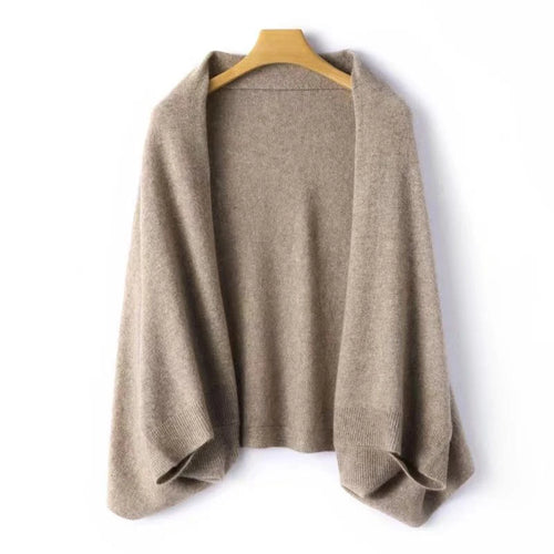 100% Wool Women’s Knitted Shawl Scarf Cardigan Wrap