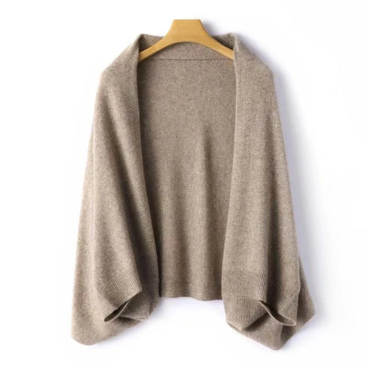 100% Wool Women’s Knitted Shawl Scarf Cardigan Wrap