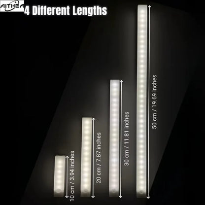 LED Motion Sensor Cabinet Light – USB Rechargeable, 3 Colors