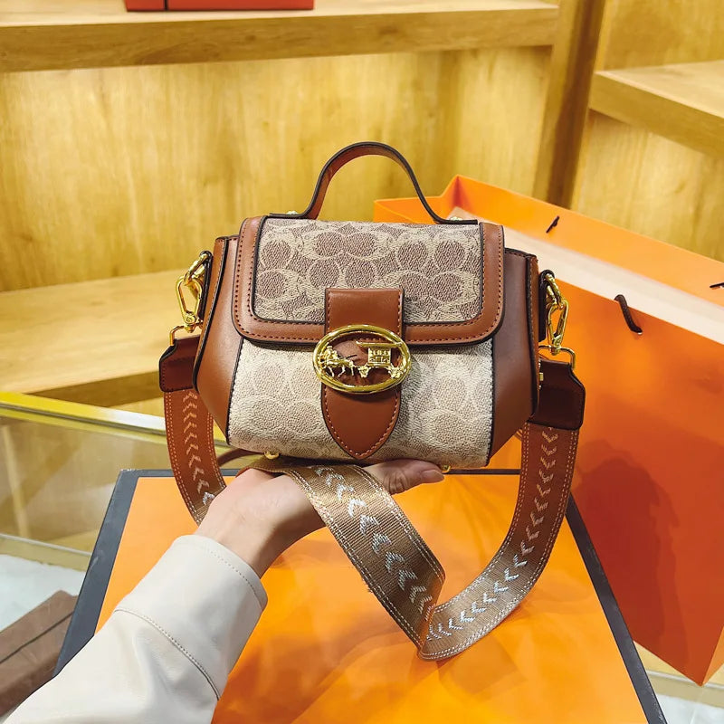 Women's Retro Printed Small Square Crossbody Bag