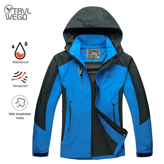 Men's Outdoor Hiking Jacket – Windbreaker Shell Coat for Camping & Trekking