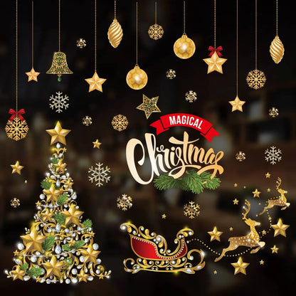 Christmas PVC Window Stickers – Festive Wall Decals for Home Decor