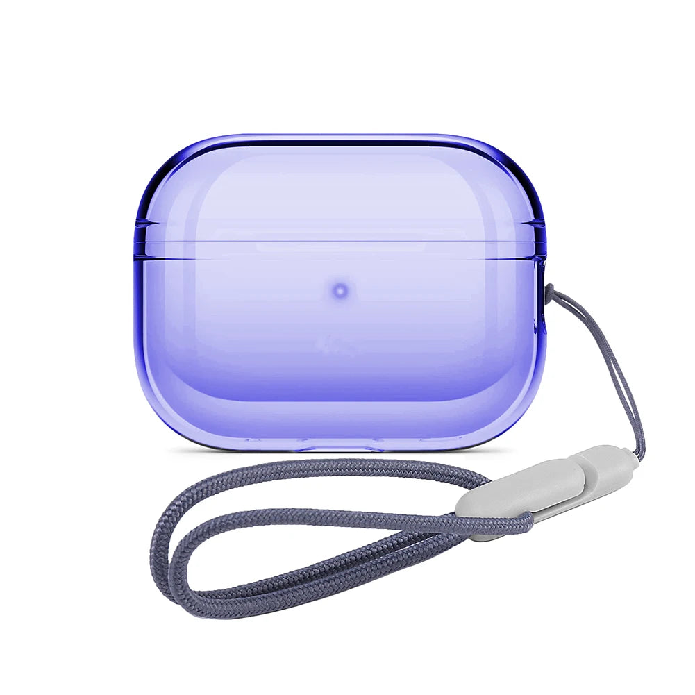 Clear AirPods Pro 2 Case with Wrist Strap – Soft TPU Cover