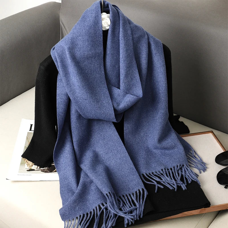 Cashmere-Feel Winter Scarf – Women's Long Warm Pashmina Shawl & Wrap