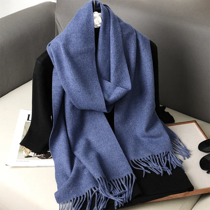 Cashmere-Feel Winter Scarf – Women's Long Warm Pashmina Shawl & Wrap