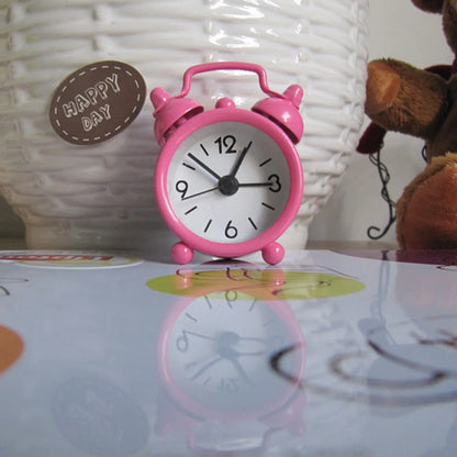 Mini Metal Twin Bell Alarm Clock – Cute Retro Desk & Room Decor
