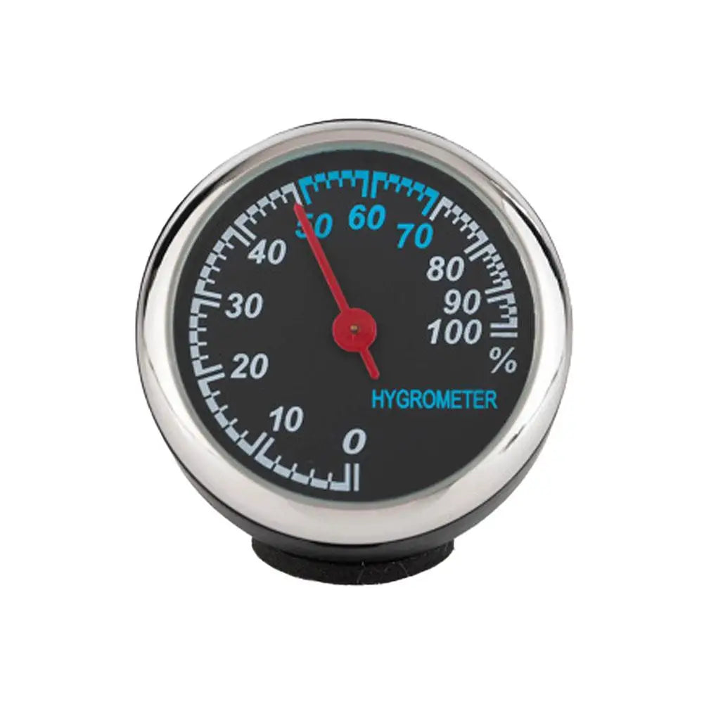 Mini Car Dashboard Clock, Thermometer & Hygrometer Gauge