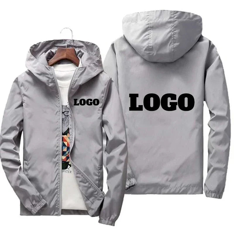 Custom Print Men's Waterproof Windbreaker Jacket – Personalized Hoodie
