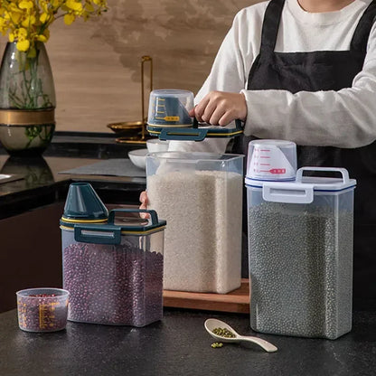 Airtight Pet Food Storage Container with Measuring Cup – 1.5KG & 2KG