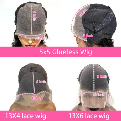 Kinky Straight Lace Front Human Hair Wig 13x4 HD & 5x5 Glueless Brazilian 250 Density