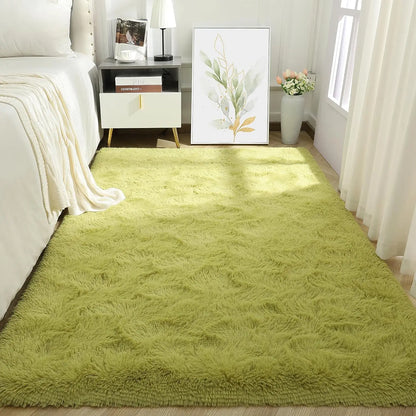 Tie-Dye Fluffy Plush Area Rug – Soft Shaggy Carpet for Living Room & Kids