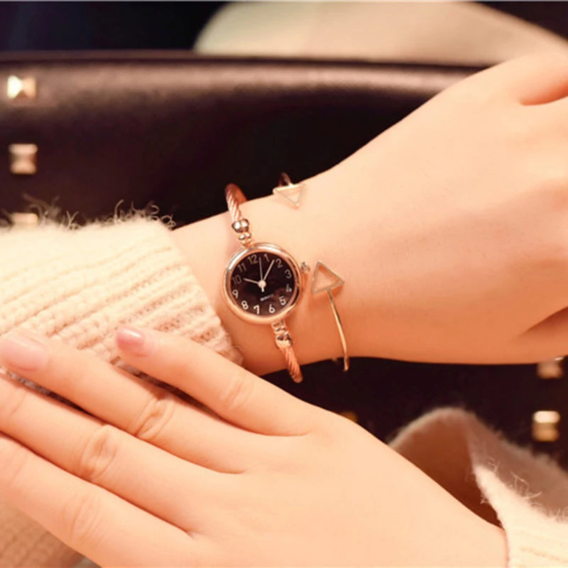 Women's Bangle Bracelet Watch – Retro Luxury Quartz