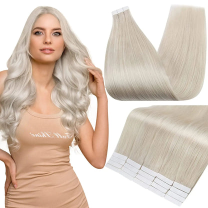 Tape-In Hair Extensions 100% Remy Human Hair Straight Seamless