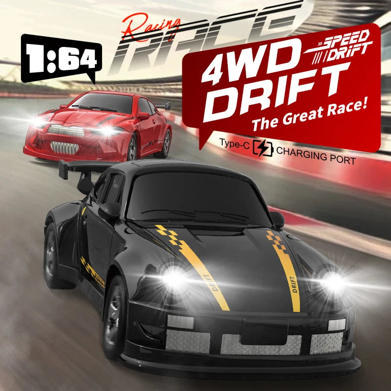 KF20 1:64 Drift RC Car – 4WD Remote Control Racing Car with Full Proportions