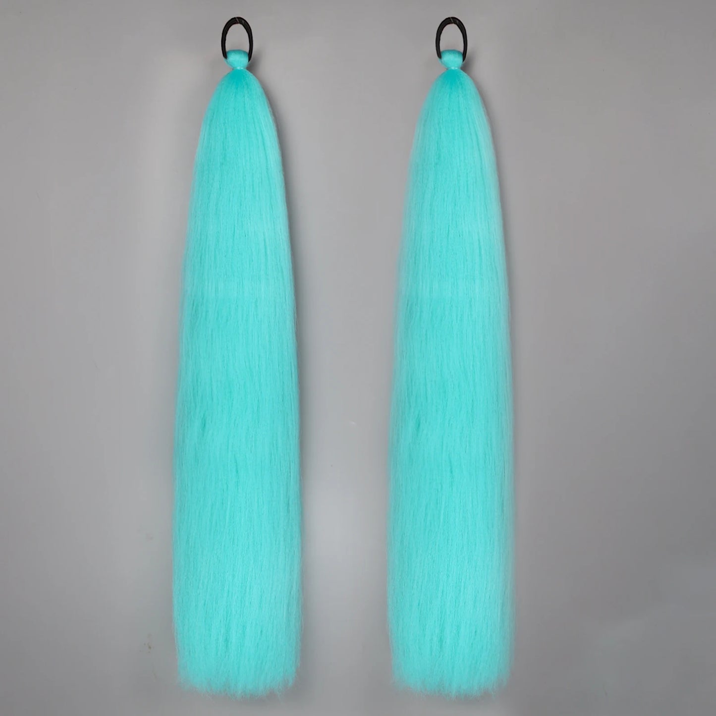 Synthetic Ponytail Extension – Long Straight Wrap-Around Hairpiece (2 Pcs)