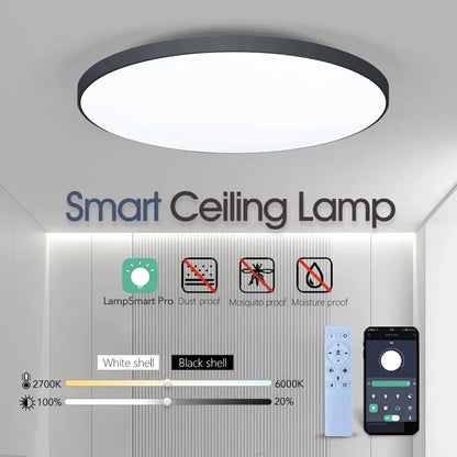 Smart LED Ceiling Light Dimmable | App & Remote Control