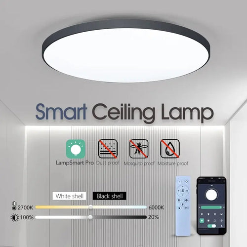 Smart LED Ceiling Light Dimmable | App & Remote Control