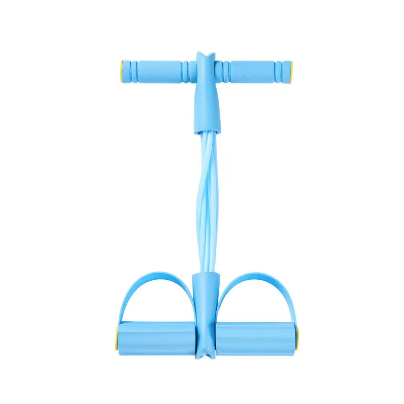 Pedal Resistance Band with Handles – 6-Tube Natural Rubber Yoga Puller