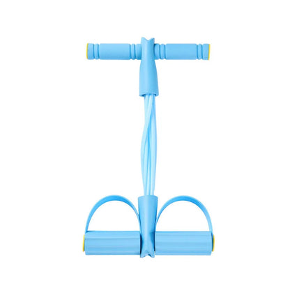 Pedal Resistance Band with Handles – 6-Tube Natural Rubber Yoga Puller