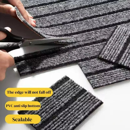 Striped Kitchen Floor Mat – Polyester Non-Slip Door Carpet Runner