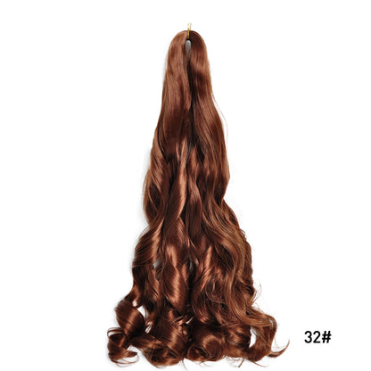 French Curl Braiding Hair 24 Inch – Pre-Stretched Synthetic Spiral Braids for Women