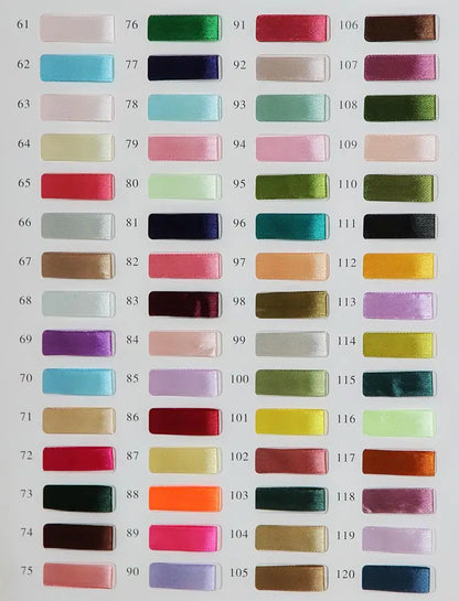 Silk Satin Ribbon – Multi-Size & Color for Wedding, Christmas & Party Decor