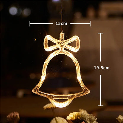 Christmas LED Window Hanging Light Ornaments Battery Operated