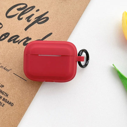 Liquid Silicone AirPods Case with Carabiner Ring – Fits AirPods 1/2/3/Pro/Pro 2/Pro 3/4