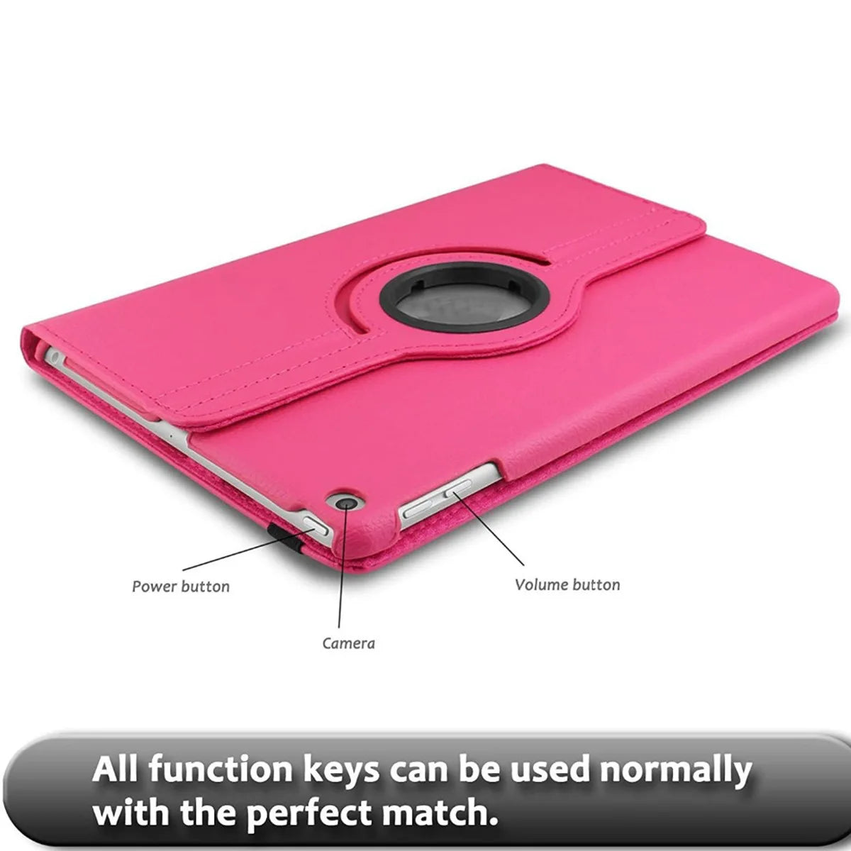 360 Rotation iPad Case Leather Stand Cover All Models