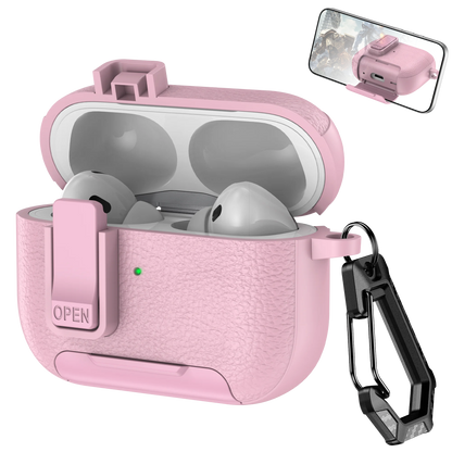 AirPods Case with Phone Holder Clip & Carabiner – Fits AirPods 1/2/3/Pro/Pro 2/Pro 3/4