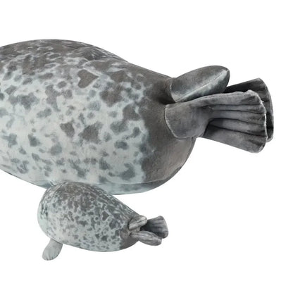 Mama & Baby Seal Plush Toy Set – Zipper Stuffed Animal Gift