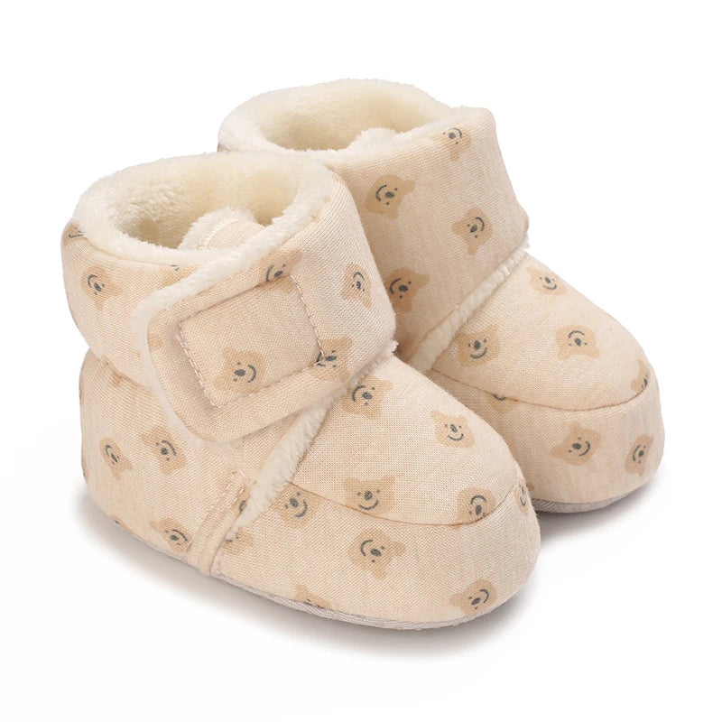 Baby Winter Boots – Cartoon Warm Fleece Booties for Boys & Girls