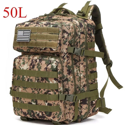 Tactical Backpack – 25L / 50L MOLLE Outdoor Bag for Hiking, Camping & Hunting