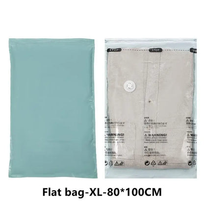 Vacuum Storage Bags No-Pump Space Saver for Bedding & Clothes