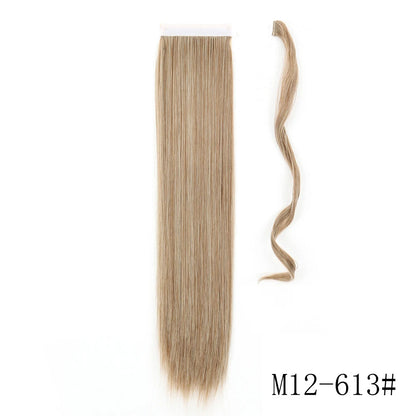 Wrap Around Ponytail Extension Synthetic Straight Hair 22-34 Inch