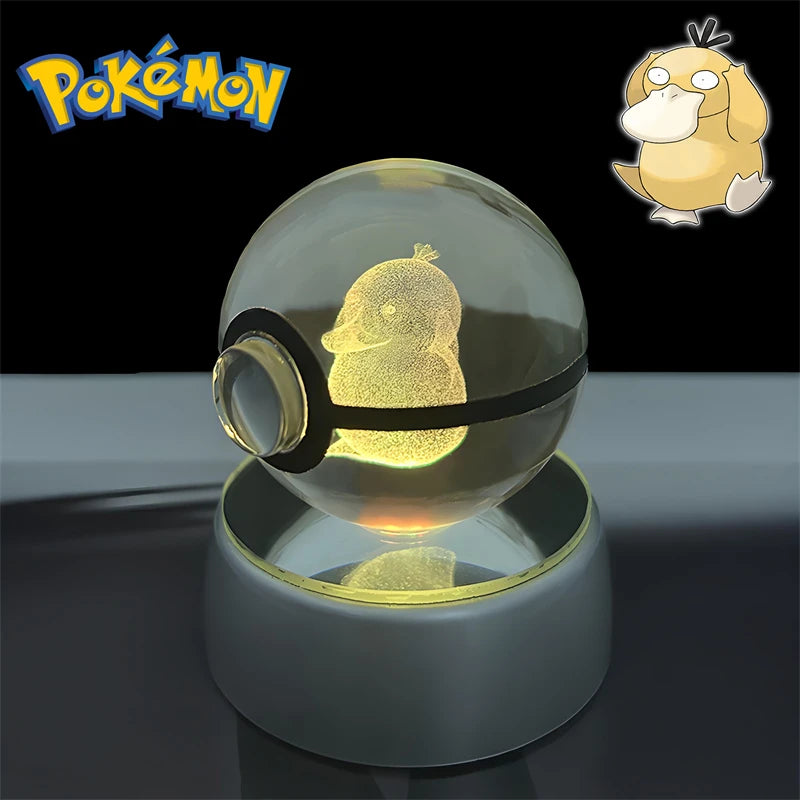 Pokémon 3D Crystal Poké Ball Night Light with LED Base