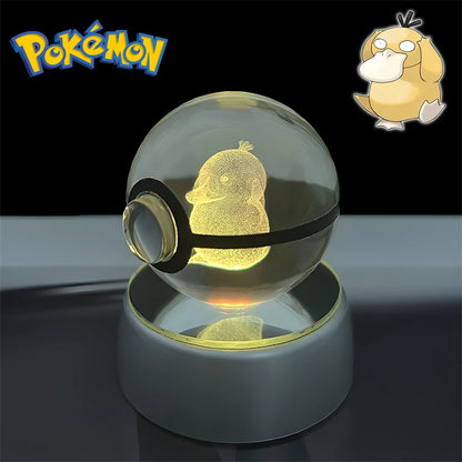 Pokémon 3D Crystal Poké Ball Night Light with LED Base