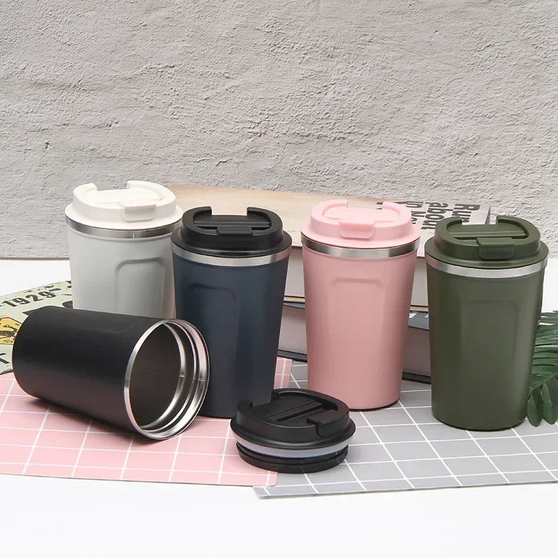 Stainless Steel Travel Coffee Mug – Leak-Proof Thermal Thermos Flask