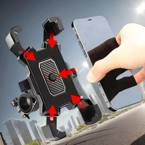 360° Bike & Motorcycle Phone Holder – Universal Handlebar Mount