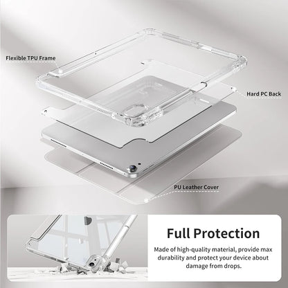 iPad Case Clear Back Smart Folio with Auto Wake/Sleep