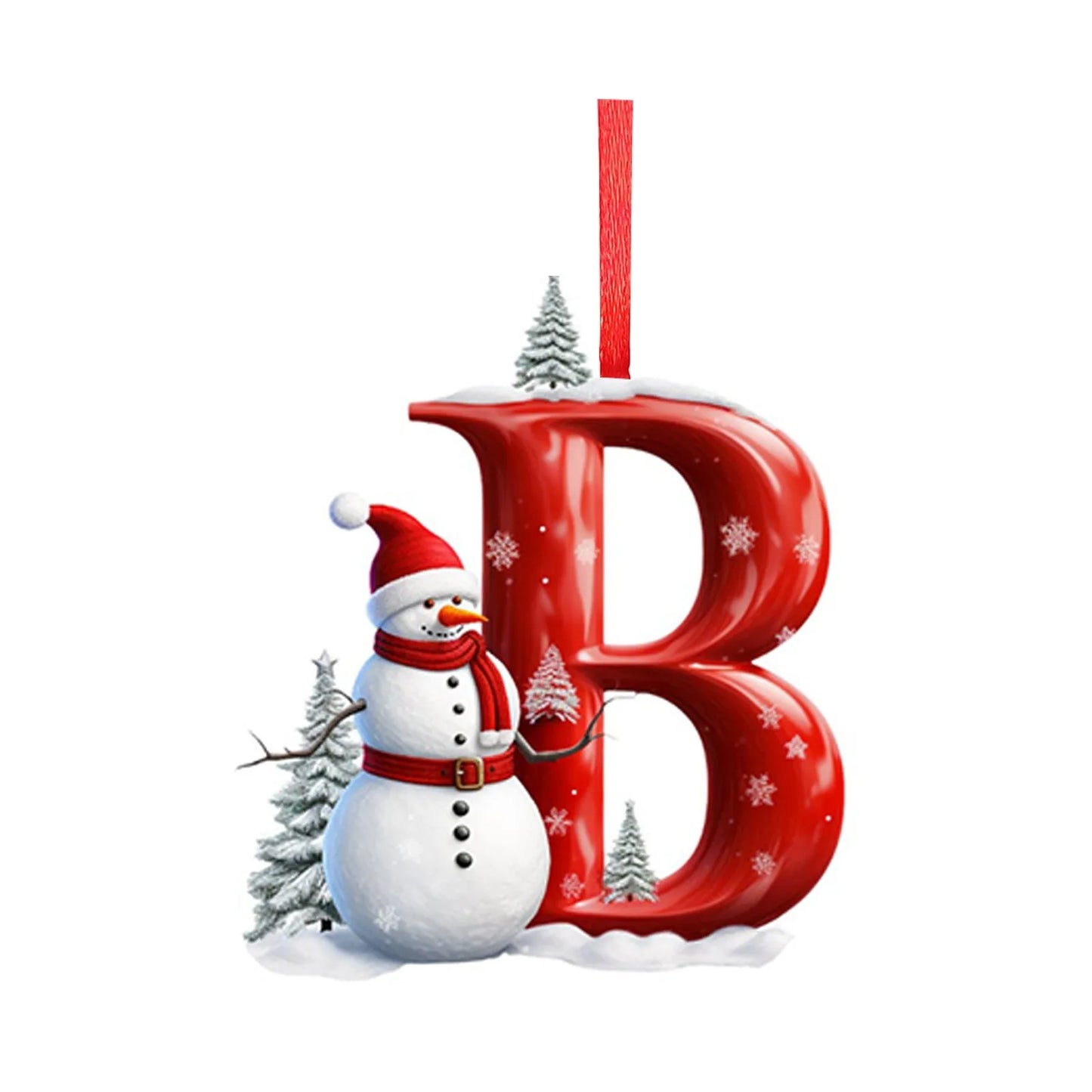 Acrylic Letter Christmas Tree Ornament – All 26 Letters