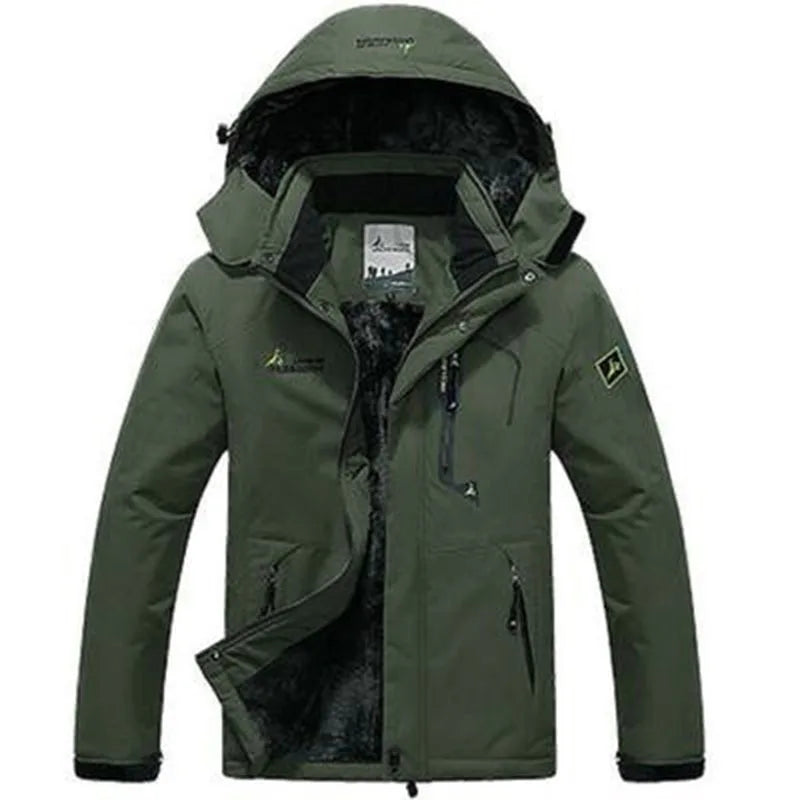 Men's Winter Parka – Thick Hooded Fur-Lined Military Anorak Coat