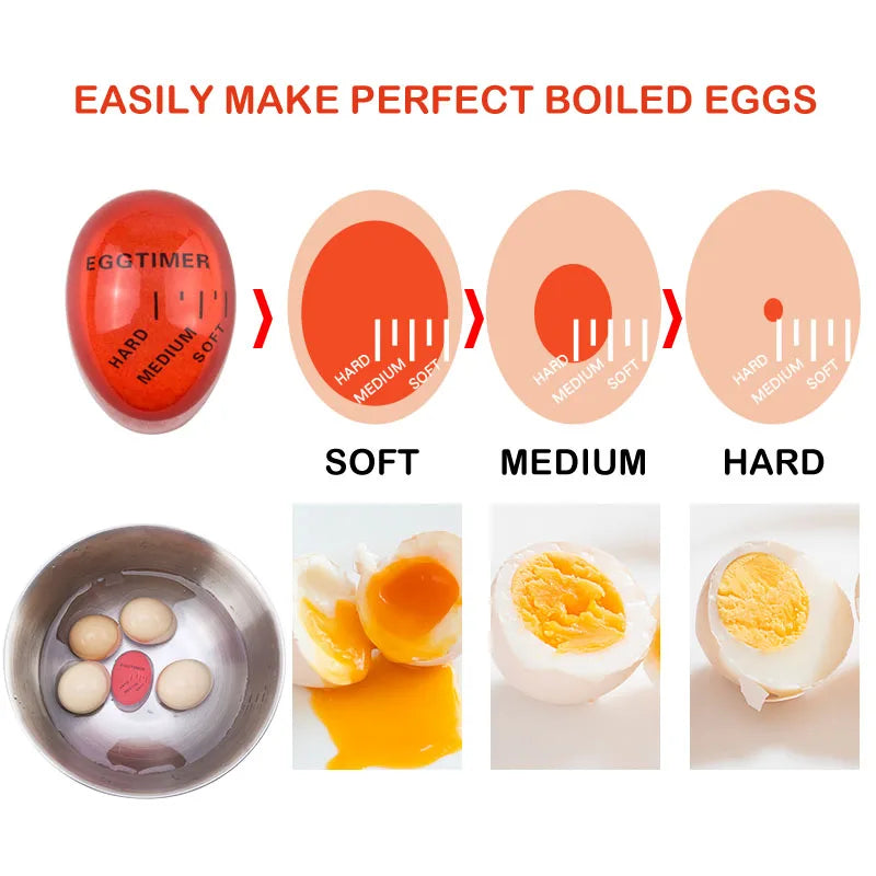 Color-Changing Egg Timer for Perfect Soft, Medium & Hard Boiled Eggs