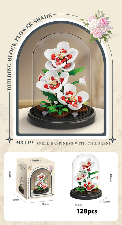 Flower Bouquet Micro Building Blocks – Bonsai Home Decor Puzzle