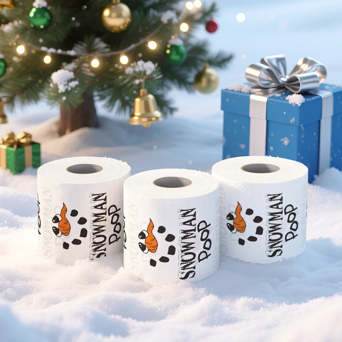 Christmas Printed Toilet Paper Roll – Festive Holiday Tissue