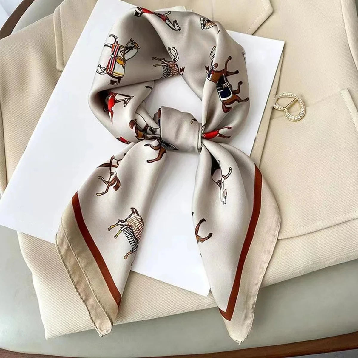Silk Square Scarf for Women – 70cm Satin Neck Tie, Hair Bandana & Shawl Wrap