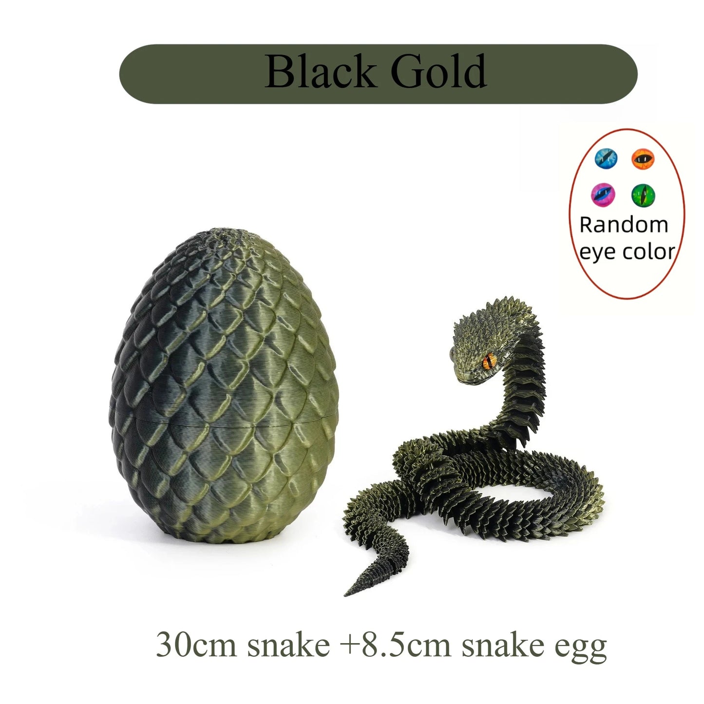 3D Printed Snake Egg Fidget Toy – Articulated Desk Ornament